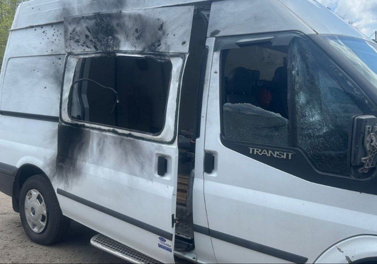 Потрощене від удару росіян авто