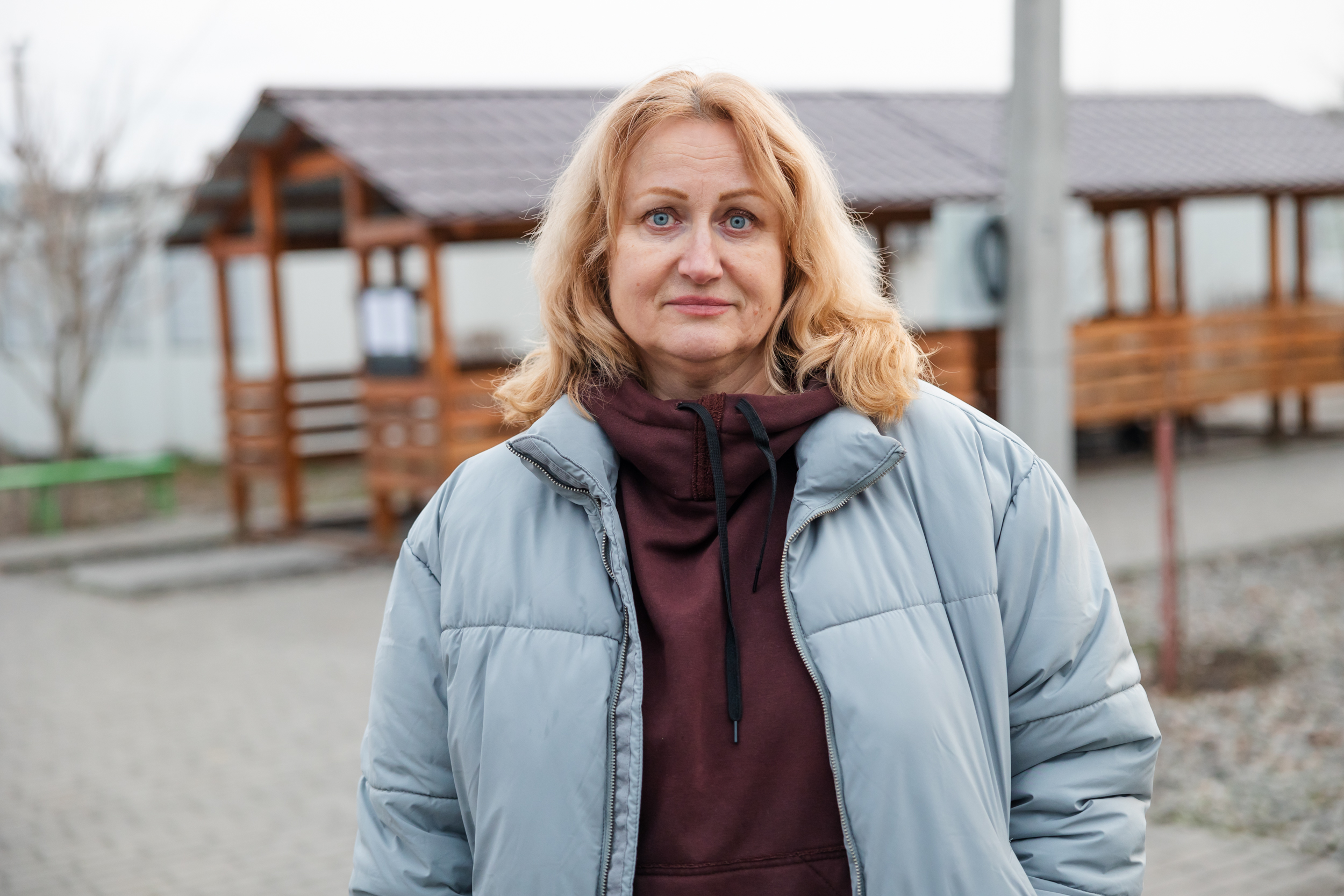 Чергова адміністраторка модульного містечка для переселенців у місті Кам’янське Ольга